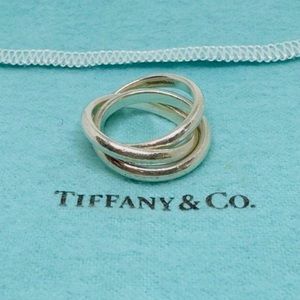 Tiffany vintage sterling silver rolling ring, size 5